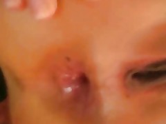 Amateur asian girl gets anal creampie from BF!